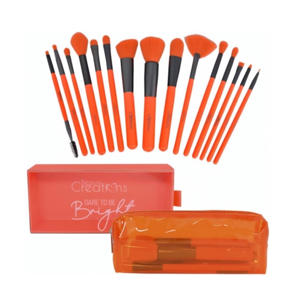BEAUTY CREATIONS Hot Pink 15-PC Makeup Brushes